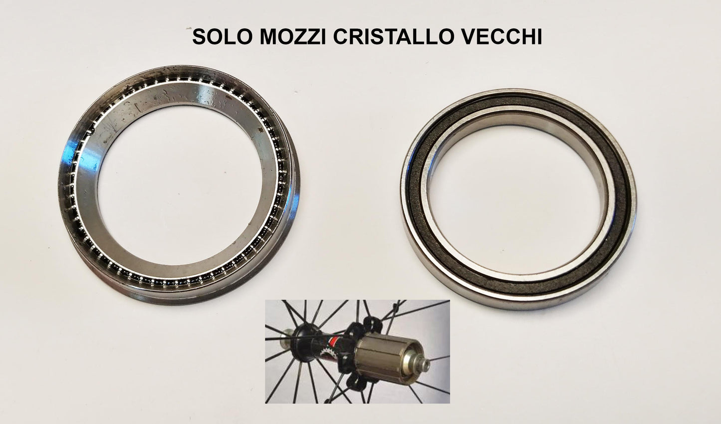 coppia cuscinetti ruota libera cristallo